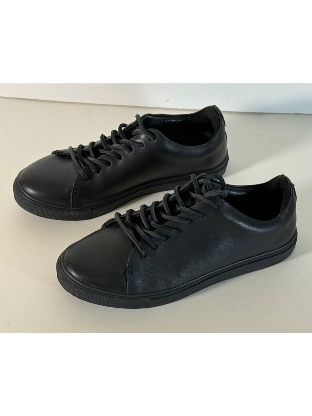 Thursday Boot Co. Women's Premier Low Top Sneakers Lace-Up Black Leather - Picture 8 of 13